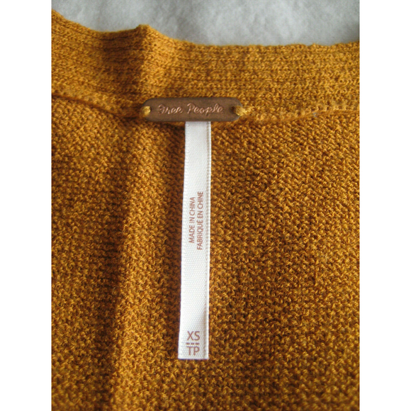 Free People XS Criss Cross Sweater Tunic in Mustard Yellow - Picture 4 of 7